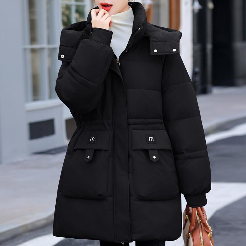 Модное зимнее пальто женское длинное парки с капюшоном свободное толстое теплое женские куртки