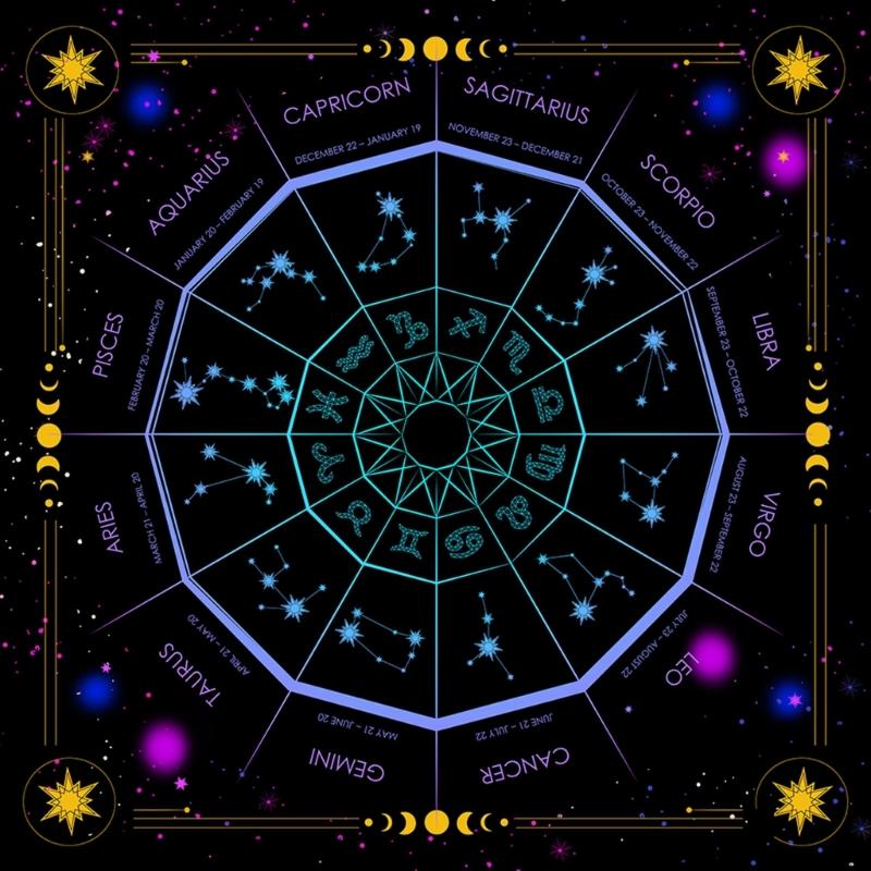 Квадратная скатерть для гадания маятником, коврик для карт Таро, скатерть для алтаря с рунами