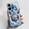 Shockproof Black Casing For TCL 503 Beautiful Aurora Snow Mountain Pattern Cover For K32 5G (T513W)/TCL K33 5G (T513Z) Soft Case