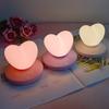LED Touch Control Table Lamp USB Rechargable Girl Modeling Lamp Energy Saving Romantic Love Heart Shape Decoration Night Light