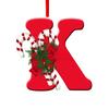 Рождественская акриловая подвеска с буквой, украшение для подвешивания, зеркало заднего вида автомобиля, алфавит от A до Z, подвесное украшение, кулон для праздничной вечеринки