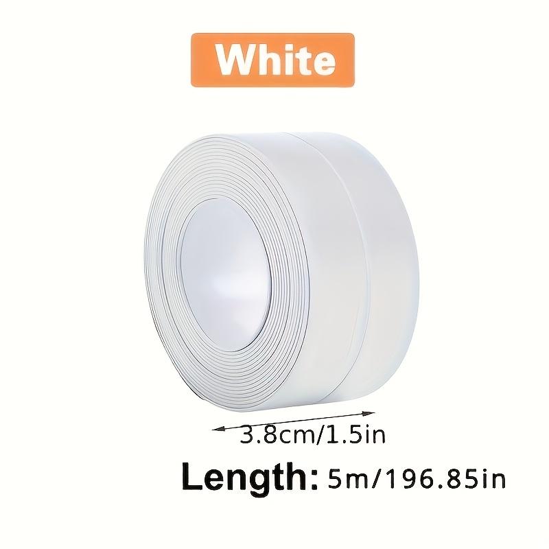 5-метровая водонепроницаемая и влагостойкая лента, идеально подходящая для герметизации швов, бачков унитазов и углов на кухнях и в ванных комнатах.