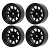 4PCS RC Wheel Rim Set Zinc Alloy Steel Universal 1.9 Inch 10 Rims RC Crawler Car Wheel Hub for Axial SCX10 II III Black