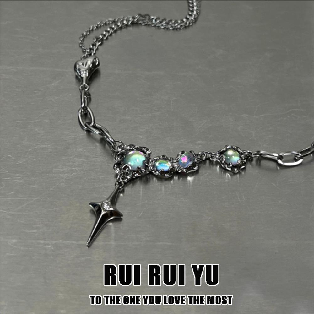 RUI RUI YU ожерелье с кисточкой и лунным светом из циркона для женщин, аксессуары в стиле хип-хоп для девочек