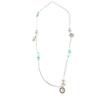 [H3014] - Designer Necklace 'Kilimanjaro' Silver Turquoise