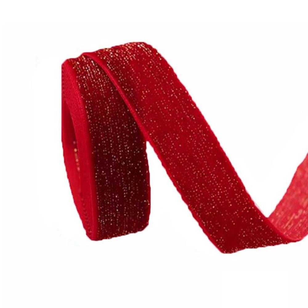 Glitter Christmas Velvet Ribbon 5 Yards Bow Ribbon Gift Box Packaging Ribbon  Wrapping