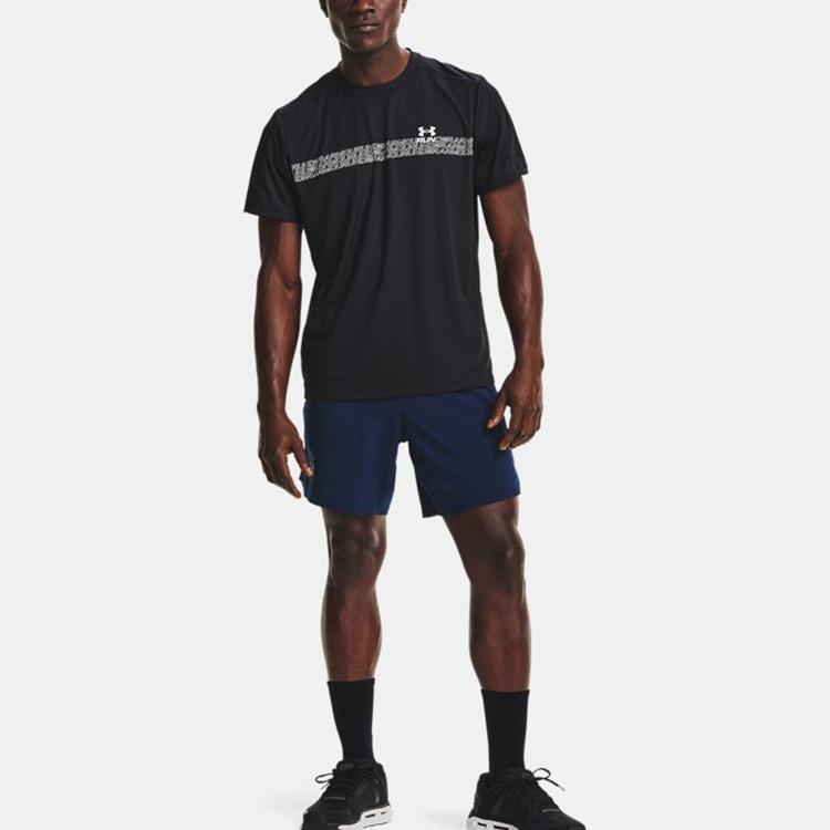 Under Armour Повседневная дышащая спортивная футболка для мужчин, черная 1361480-001