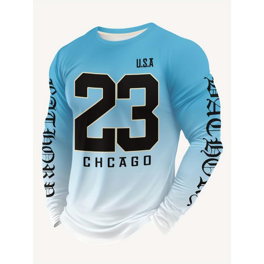 Женская футболка с круглым вырезом, длинным рукавом и 3D-принтом