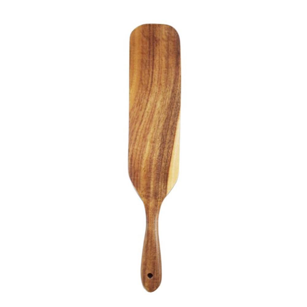 Non Stick Long Handle Spatula Natural Wood Kitchen Leakage Shovel  Kitchenware Supplies