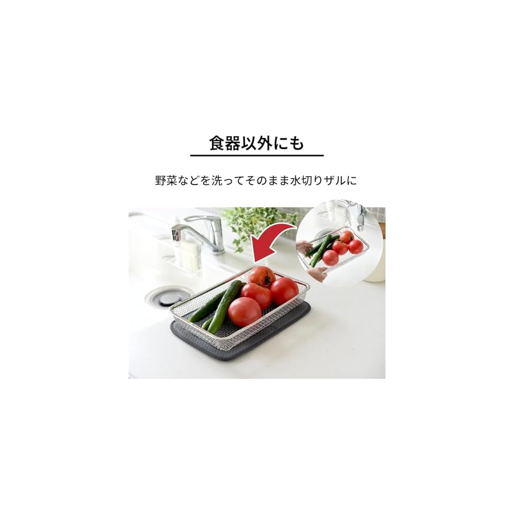 Ernest Compact Dish Drying Rack, 315 x 205 cm, Stainless Steel, Mesh, Suitable for Draining