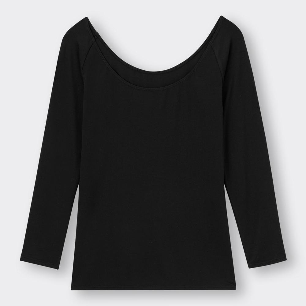 Gu Style Heat с широким воротом T 8 4 рукава 