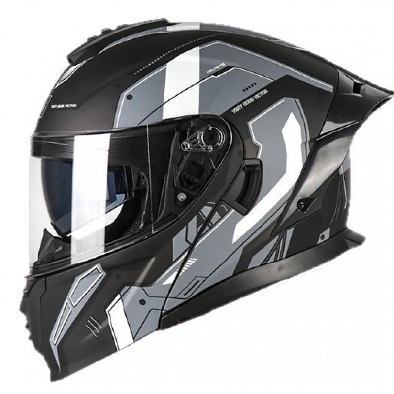 Full Face Motorcycle Helmet With Flip-Up Visor DOT CCC Certified Adult Men Breathable ABS Street Riding