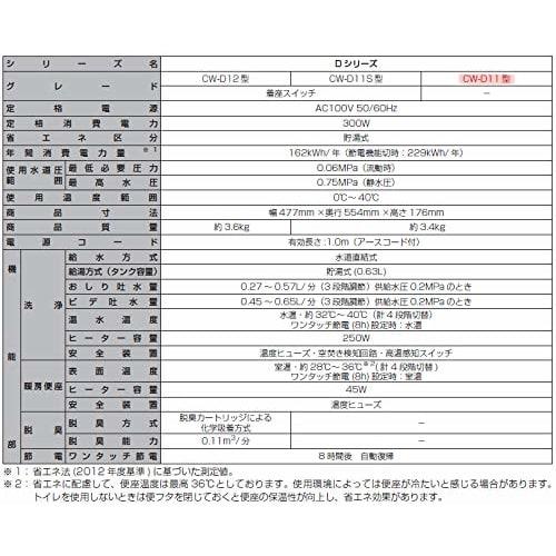 LIXIL INAX Warm Water Wash Heated Toilet Seat Shower Toilet Seat Type D Series Off White CW-D11/BN8