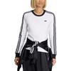 adidas Женская футболка Originals 3 полоски Firebird серии Adicolor, вязаная, с круглым вырезом, облегающего кроя, с длинным рукавом, топ KD3688