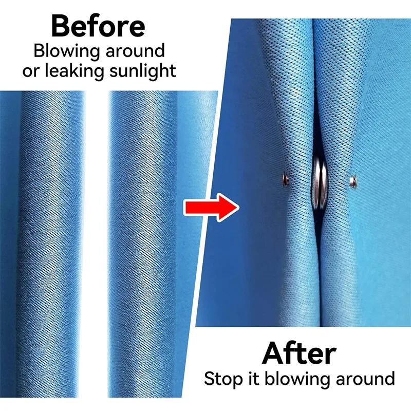 Магнитная кнопка для штор, съемная безгвоздевая штора, магнитная пряжка, регулировка штор, фиксированная застежка, зажимы, декор