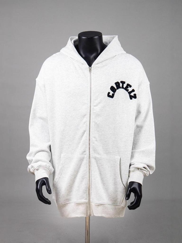 Corteiz Vibe Мужской Британский Хип-Хоп Вышитый Худи на Молнии и Куртка Модный Спортивный Комплект
