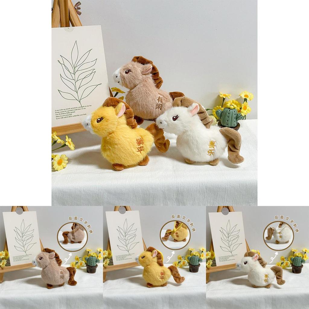 Cute Plush Pony Ornament With Inspirational Words For Couples And Best Friends