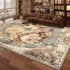 European Style Home Decoration Living Room Rug Non-slip Cute Girl Room Decor Carpet Floral Design Dressing Table Mat Washable