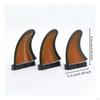 3 Pieces Surfboard Fin with DoubleTab Base Removable Textured for Surfers Orange