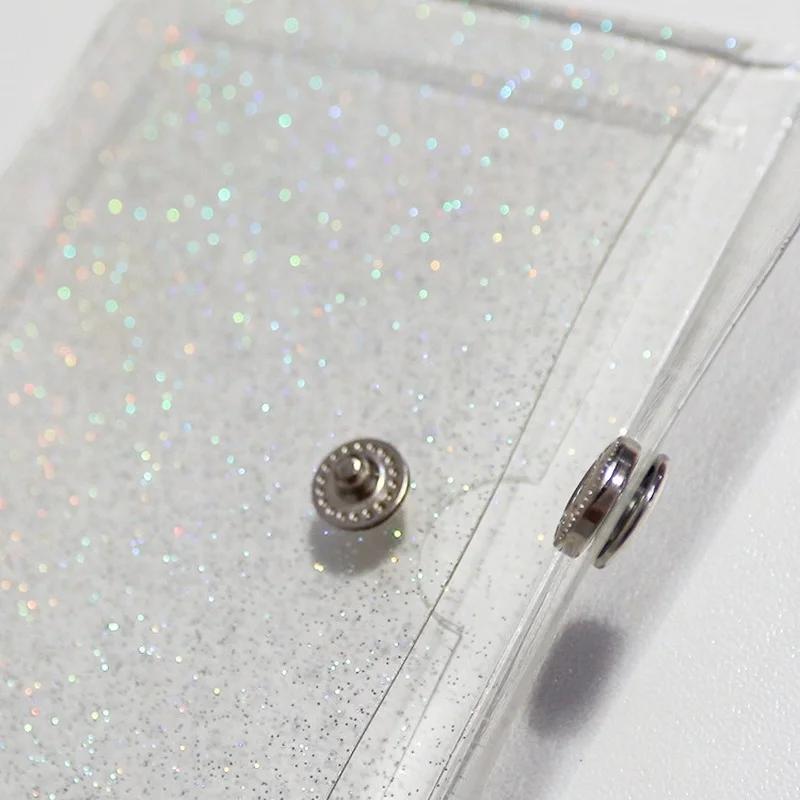 Модный прозрачный водонепроницаемый ПВХ женский чехол для карт, визитница, мужская сумка для кредитных карт, мини-кошелек для удостоверений личности, кошелек для монет для девочек