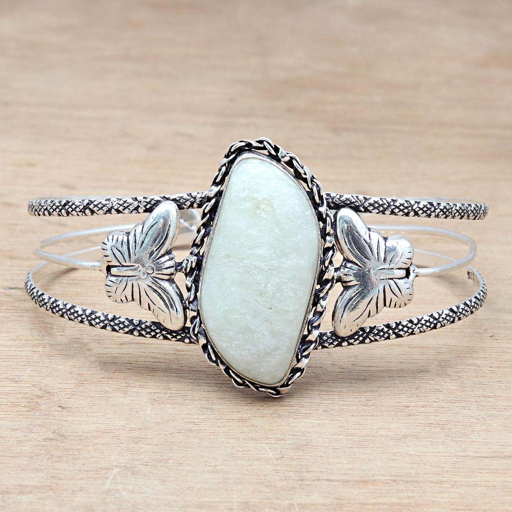 Зеленый септерианский драгоценный камень ручной работы браслеты-манжеты 7''регулируемые