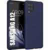 Silicone Case - BOOLING - for Samsung Galaxy A12 - Shockproof Protection - Ultra Slim - Navy Blue