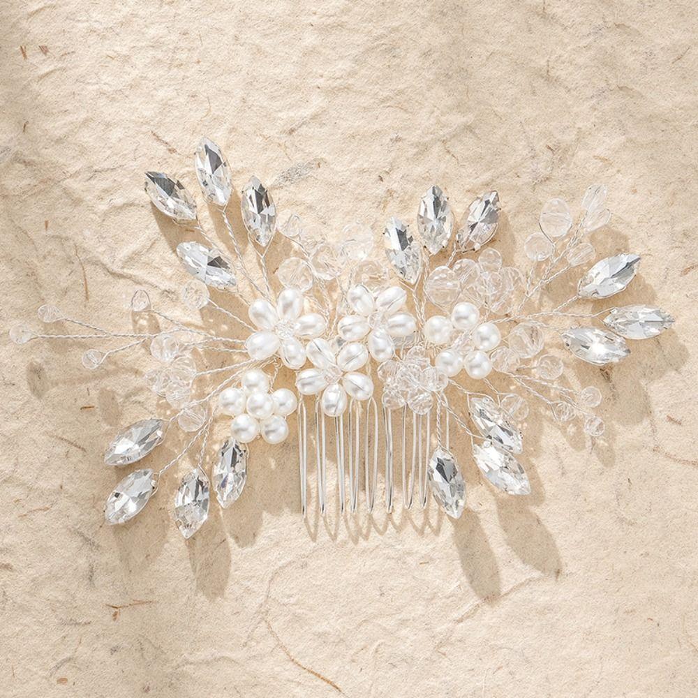 Flower Bridal Hair Accessories Rhinestone Bridesmaid Jewelry Luxury Hairpins Women