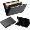 Card Box RFID Blocking Metal Card Holder 6 Card Slot Safe Buckle Design Anti-theft Anti-Degaussing Compact Card Case