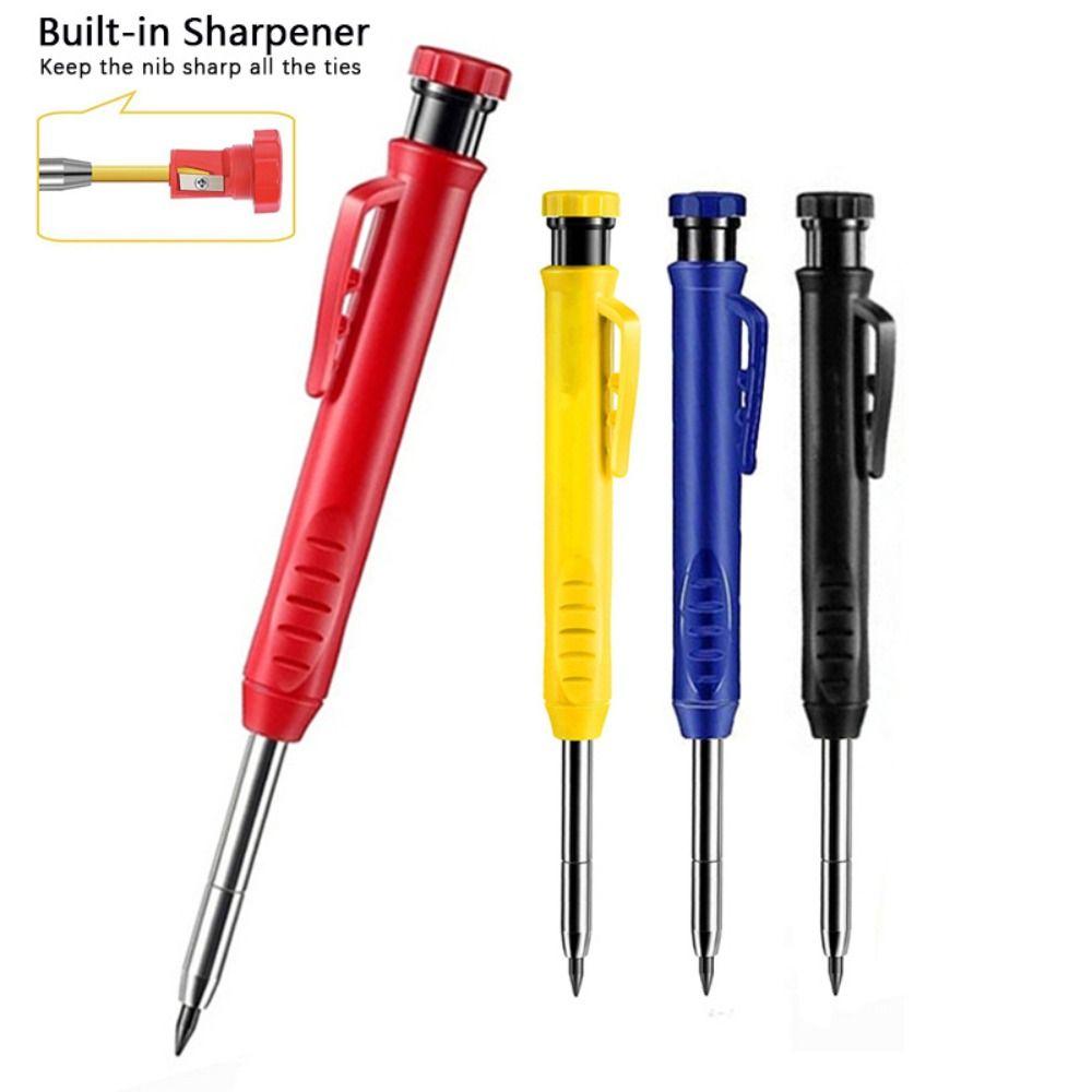 Built-in Sharpener Mechanical Pencil Solid Carpenter Pencil Woodworking Construction