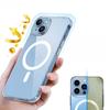 Чехол TPU+PC для iPhone 16 15 Pro Max 14 Plus 13 Прозрачный магнитный беспроводной зарядный противоударный прозрачный чехол для iPhone 15pro