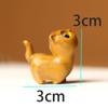 Sandalwood Cat Desktop Figurine Mini Animal Sculpture Wooden Carved Figurine  Living Room