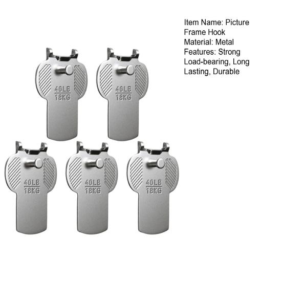 5/10 шт. крючков для подвешивания картин из гипсокартона, грузоподъемность 40 фунтов, большие настенные вешалки для рамок картин, прочный комплект крепежа для зеркальных фотографий
