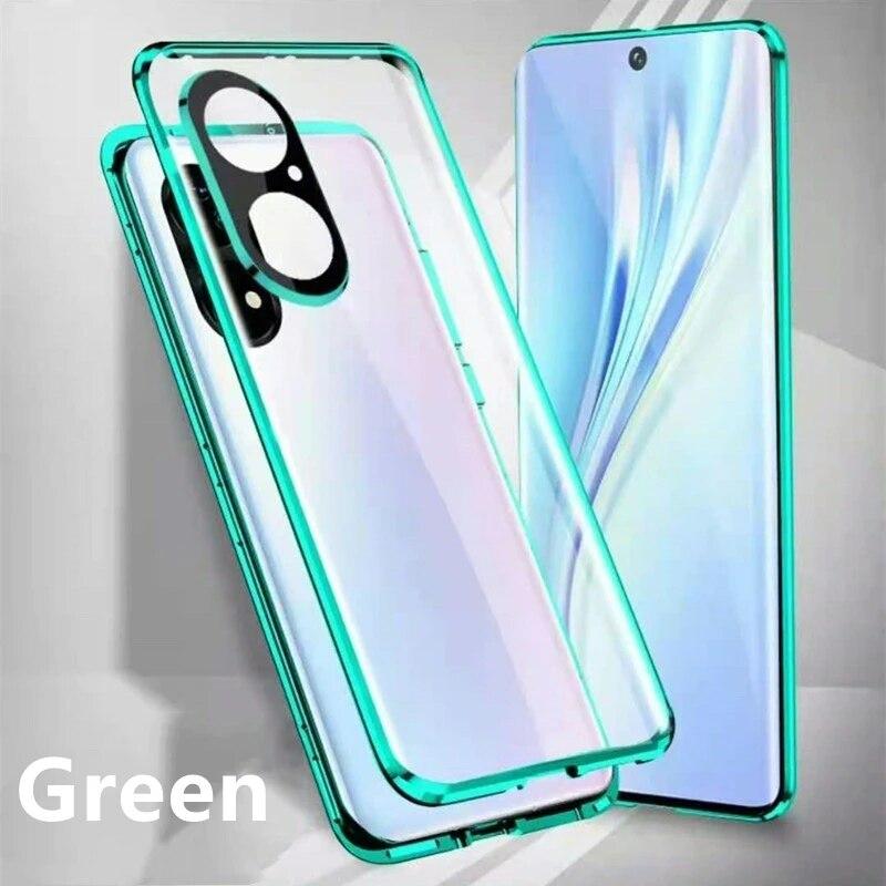 Магнитный чехол для Honor X50 X50i X10 X20 SE X30i X40 9X Pro Lite, защита объектива, двухстороннее закаленное стекло, металлическая рамка, противоударный чехол