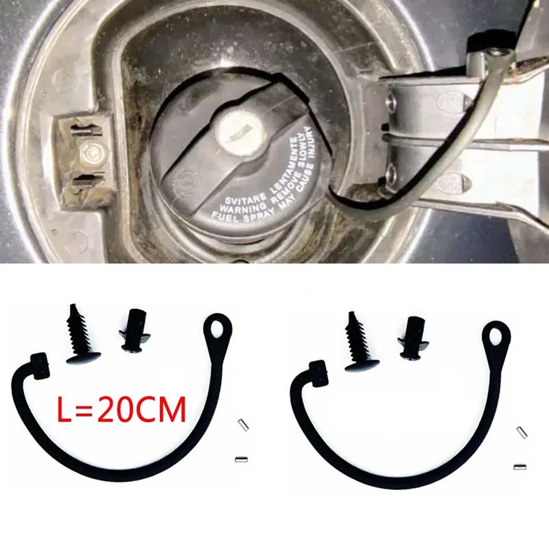 2X Car Fuel Tank Cap Cover Cable Line Rope Ring For Fiat 500 Grande Punto Bravo Doblo For Alfa Romeo Car Part