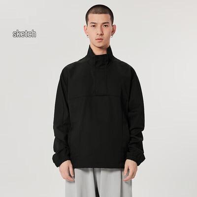 Мужская куртка-пуловер CROQUIS 2023 Весна с воротником-стойкой