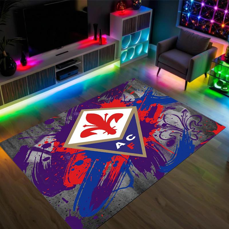 Fiorentina FC Design Crystal Velvet Carpet Cozy Non?Slip Printed Rug For Bedroom Living Room Entrance