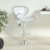 VidaXL Bar Stool Pub Seat Swivel Bar Chair Counter Stool Bistro Seat Adjustable Height White 335129