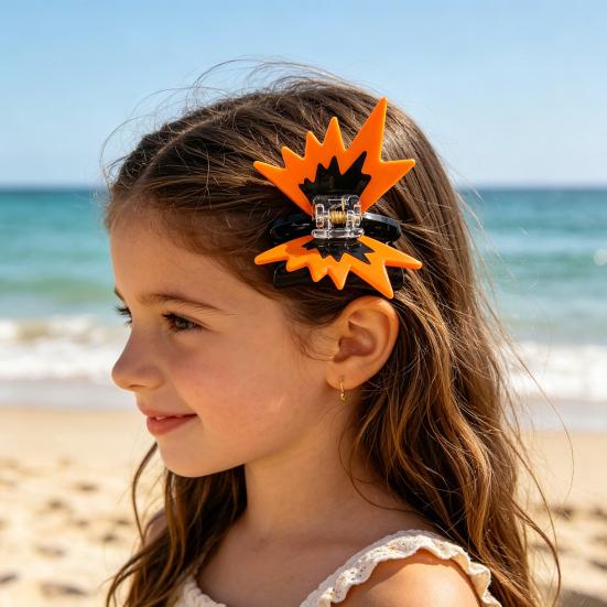 Hair Claw Acrylic Butterfly Decor Back Head Hair Clip Lightweight Break-Resistant Shark Hair Clip Updo Ponytail Hair Accessory
