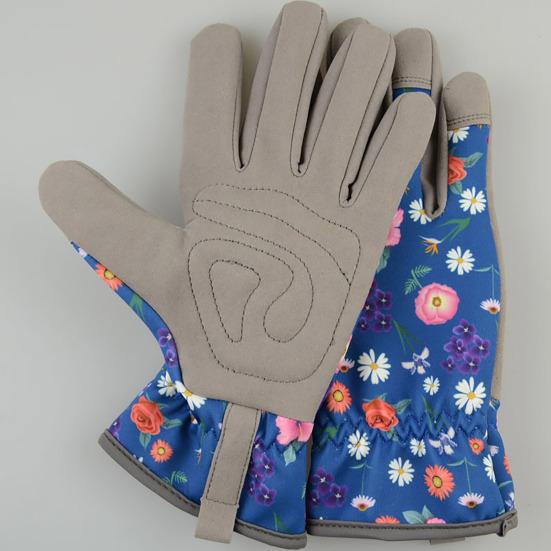 1 пара садовых перчаток, износостойкие, устойчивые к проколам, дышащие, плотно прилегающие, рабочие перчатки с цветочным принтом