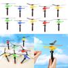Bamboo-copter Toy for Children Outdoor Flying Helicopter Toy Interaction Outdoor Easy Fly Toy Toddler Party Favor 10PCS