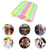 100pcs Large Drinking Straws Mixed Colors For Pearl Bubble Milk 20cm X 1cm Bar Accessories Tea Smoothie Party Plastic