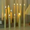6 Pcs LED Taper Candles Flameless Electric Fake Candles Cordless Flickering LED Tea Light Decoration for Wedding Xmas Window Decor