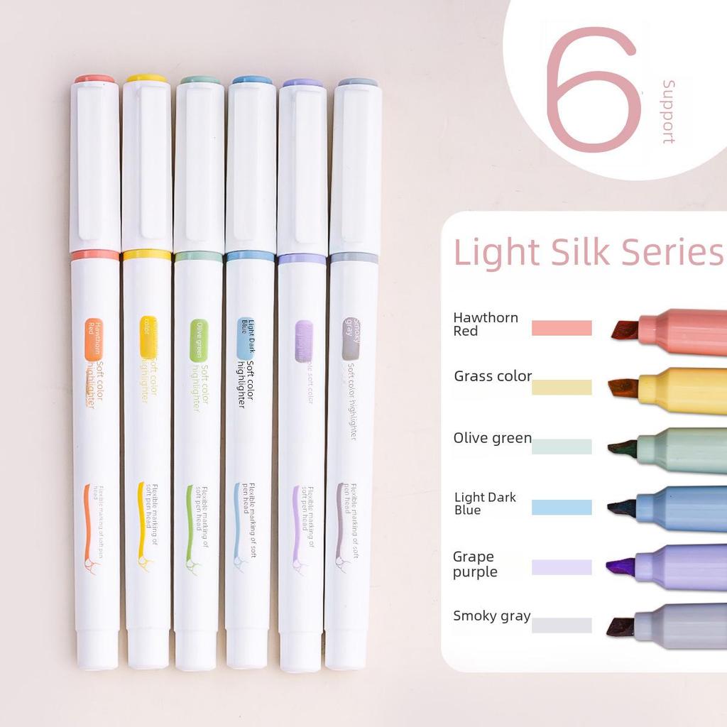 Creative 6-Color Fluorescent Marker Set for Students