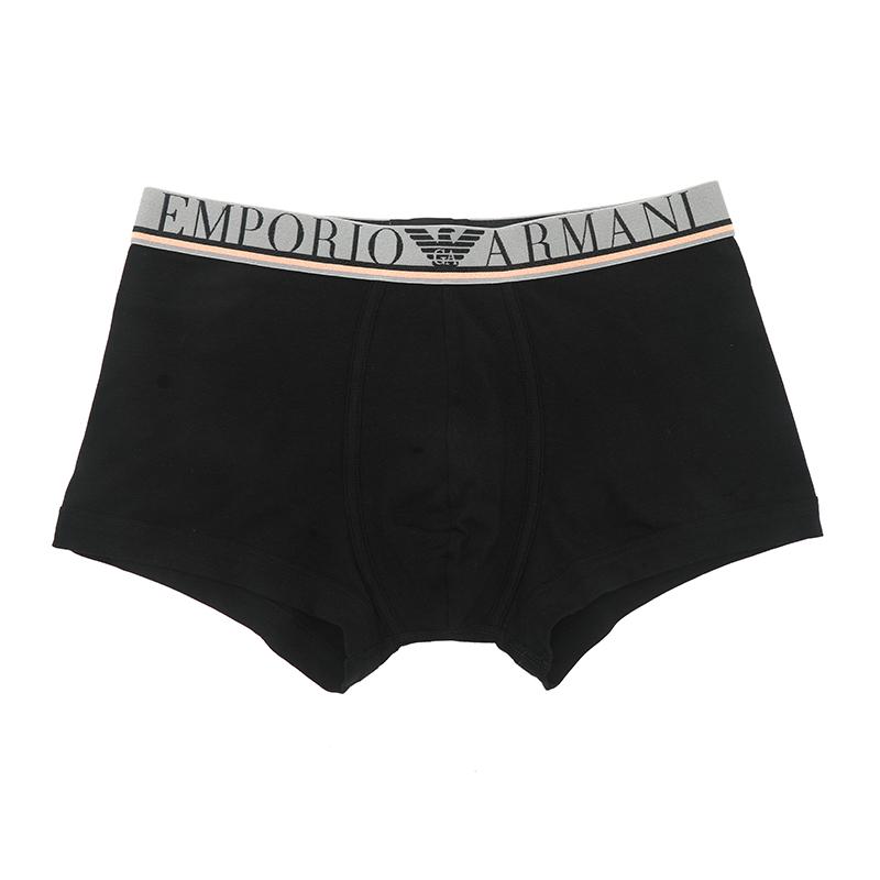 Emporio Armani SS23 Мужские боксеры с жаккардовым логотипом-буквой Черные 111866-3R525-00020