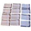 12 Pcs 40cm Cotton Men Handkerchiefs Elderly Handkerchief Sweat Absorbent Handkerchiefs Set
