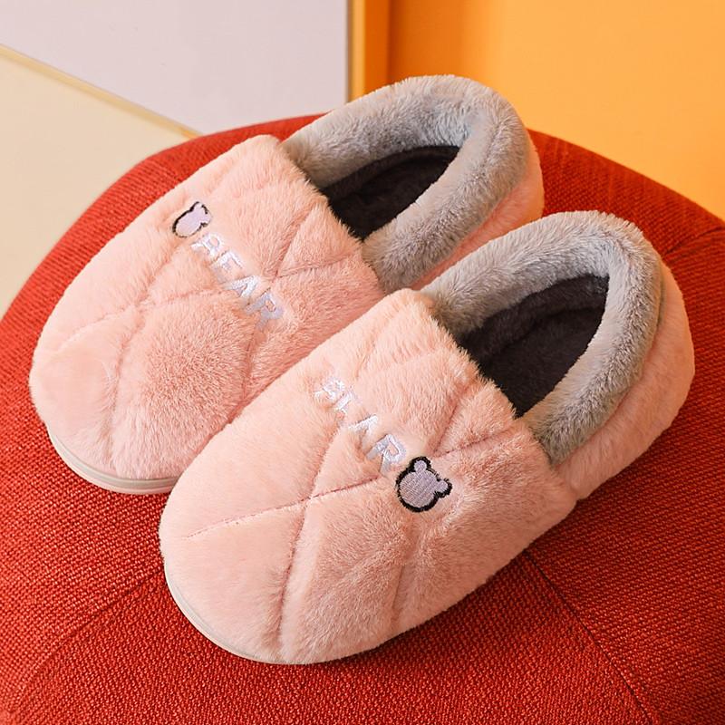 Warm Home Slippers for Men Winter Thicken Plush Shoes Male Flip Flops Women Couples Indoor Casual Non Slip Soft Furry Slides