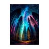 Fantasy Magic Midnight Painting Canvas Print Wall Art Poster Dreamy Forest Starry Picture for Living Room Home Decor Cuadros