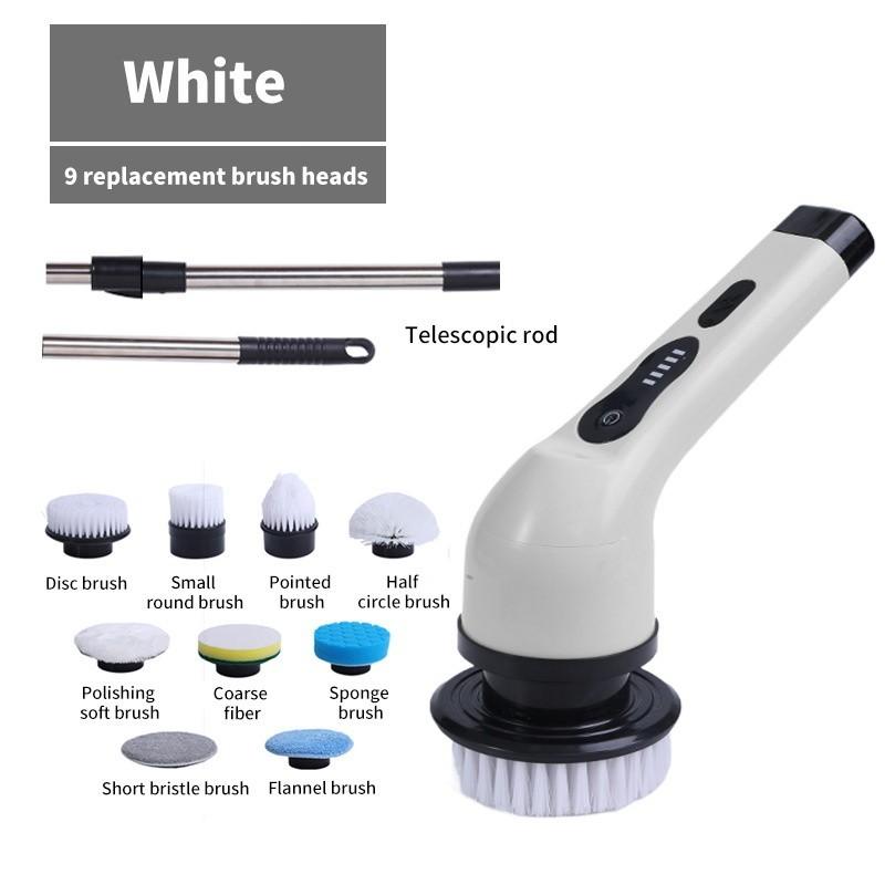 25W Multifunctional Wireless Electric Cleaning Brush Household Kitchen Bathroom Rotary Scrubber Portable Handheld Cleaning Gadgets