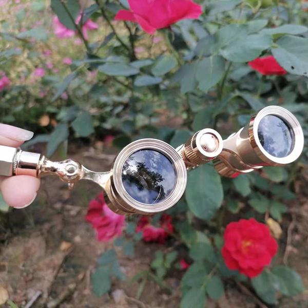 Британский ретро-театральный зеркальце с ручкой HD портативный карманный металлический бинокль дамский специальный концертный телескоп