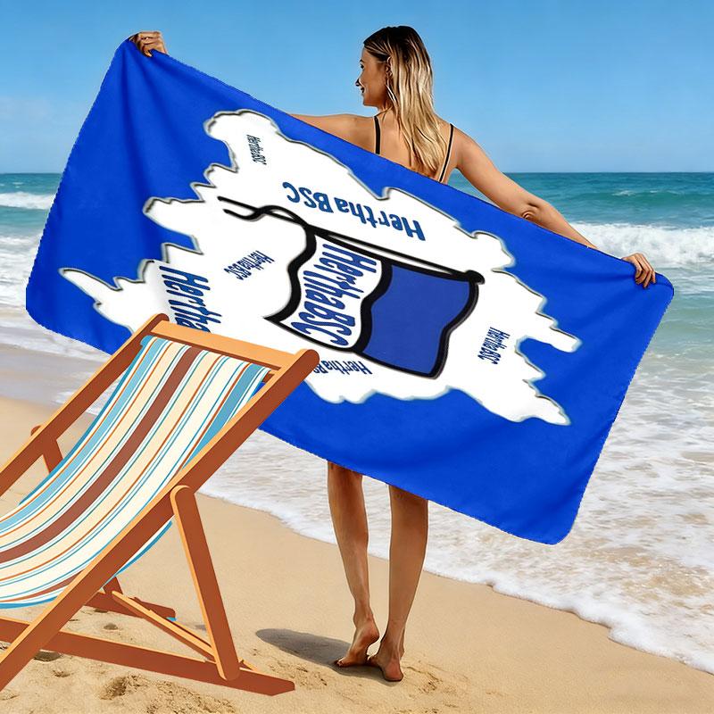 Hertha Heroes Print Beach Towel, Large Soft Quick Dry Towel for Beach Camping Swimming